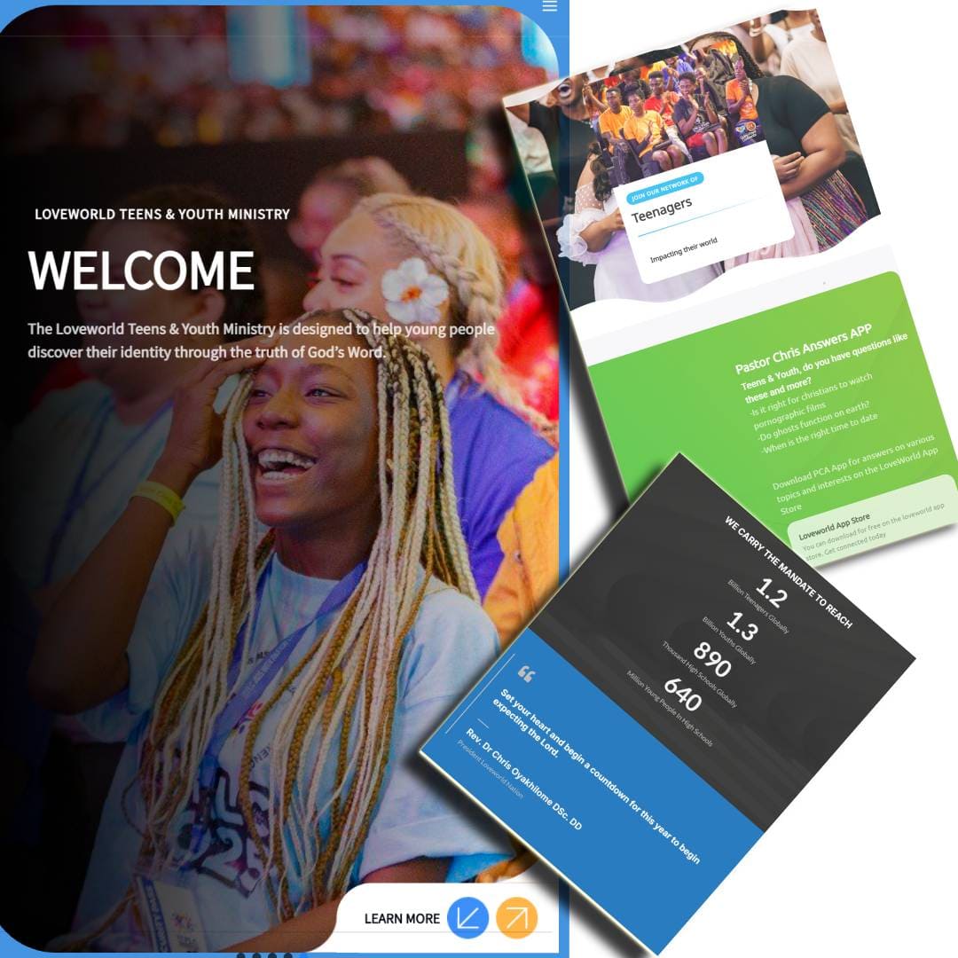 LoveWorld Teens & Youth Website 1
