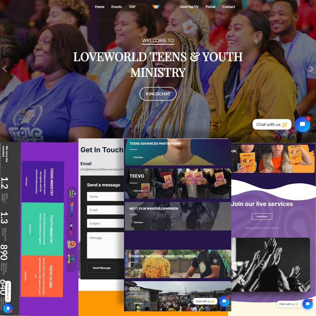 LoveWorld Teens & Youth Website 2
